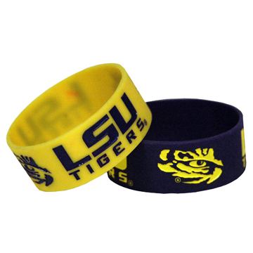 Reversible LSU Tigers Bracelet Wristband 