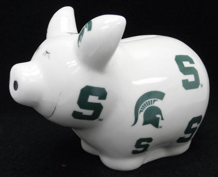 NCAA-Michigan State Spartans Coin Bank-Michigan State University TIN Bank-New for 2016! 